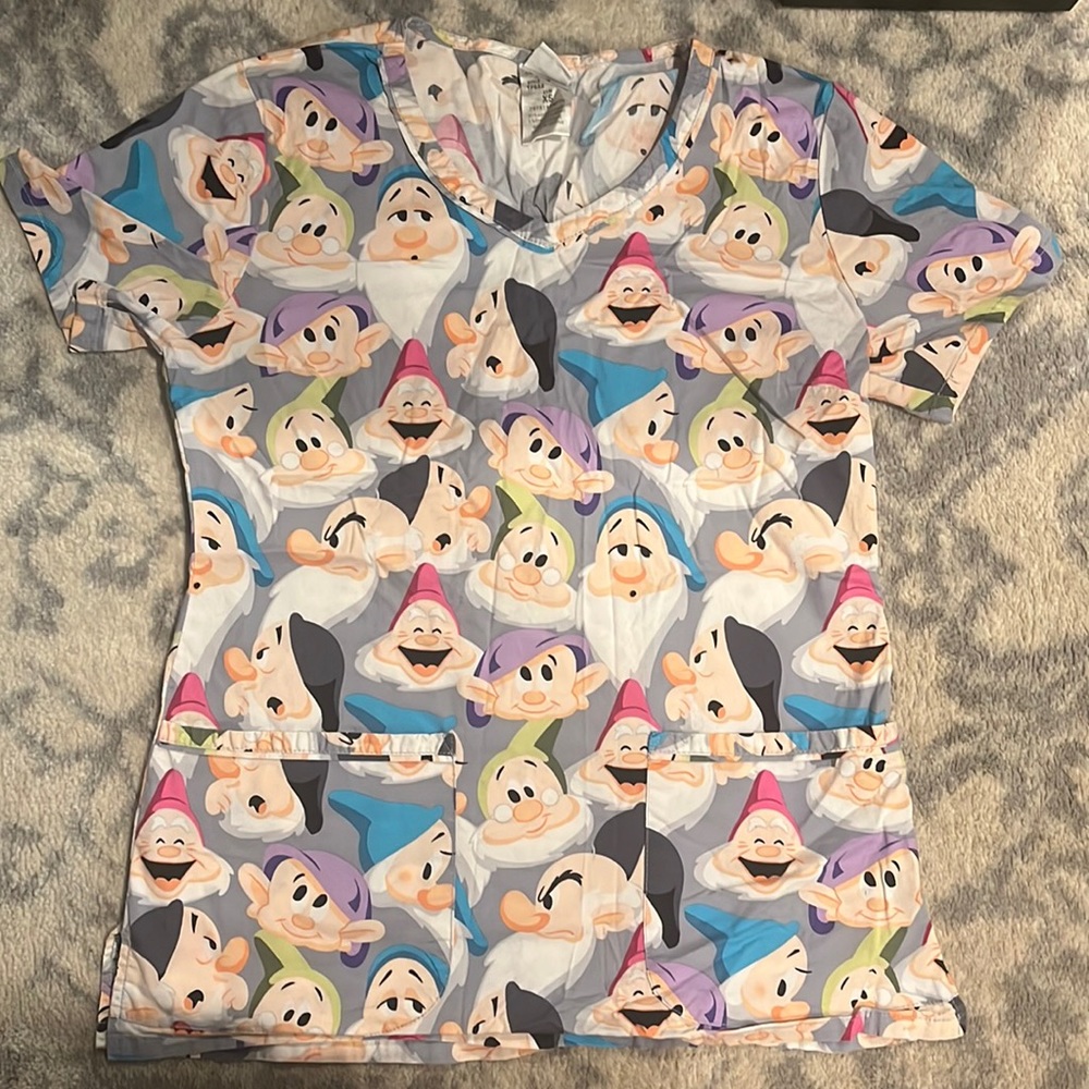 Disney 7 Dwarves Tooniform Scrub Top